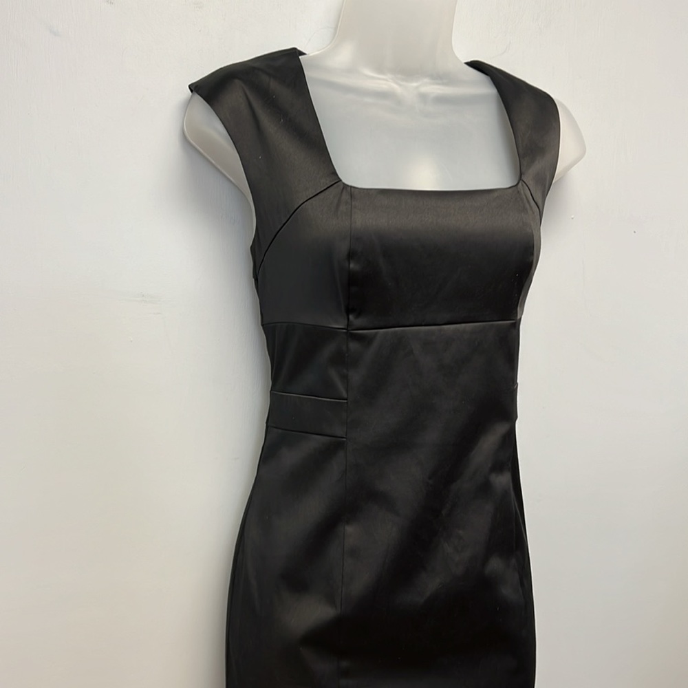 NWT Banana Republic Black Satin Cocktail Dress Size 6 - Picture 3 of 13